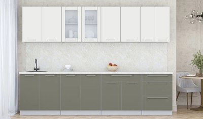 Кухонный гарнитур Интерлиния Мила Пластик 3.0 Б