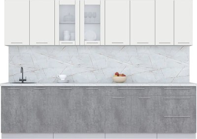 Кухонный гарнитур Интерлиния Мила Пластик 3.0 Б - фото