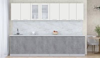 Кухонный гарнитур Интерлиния Мила Пластик 3.0 Б