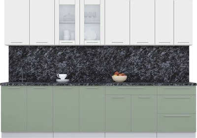 Кухонный гарнитур Интерлиния Мила Пластик 3.0 Б - фото