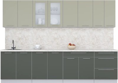 Кухонный гарнитур Интерлиния Мила Пластик 3.0 Б - фото