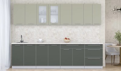 Кухонный гарнитур Интерлиния Мила Пластик 3.0 Б