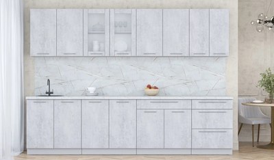 Кухонный гарнитур Интерлиния Мила Пластик 3.0 Б