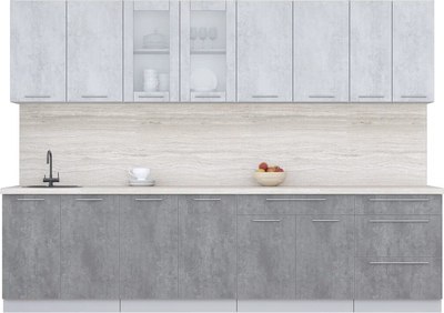 Кухонный гарнитур Интерлиния Мила Пластик 3.0 Б - фото