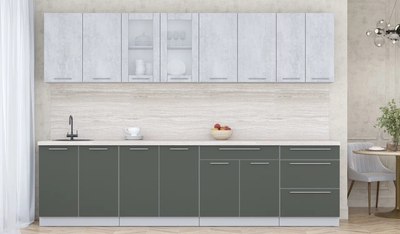 Кухонный гарнитур Интерлиния Мила Пластик 3.0 Б