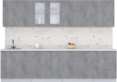 Кухонный гарнитур Интерлиния Мила Пластик 3.0 Б - фото