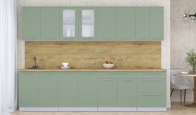 Кухонный гарнитур Интерлиния Мила Пластик 3.0 Б