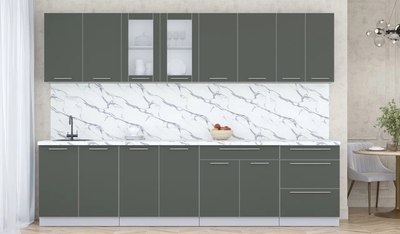 Кухонный гарнитур Интерлиния Мила Пластик 3.0 Б