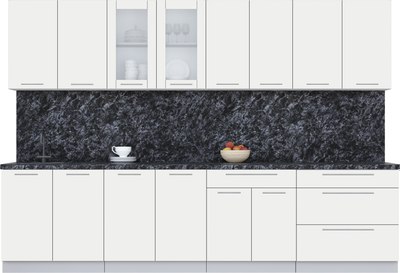 Кухонный гарнитур Интерлиния Мила Пластик 3.1 Б - фото