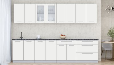 Кухонный гарнитур Интерлиния Мила Пластик 3.1 Б