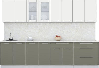 Кухонный гарнитур Интерлиния Мила Пластик 3.1 Б - фото