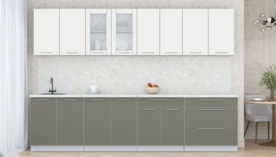 Кухонный гарнитур Интерлиния Мила Пластик 3.1 Б