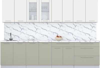 Кухонный гарнитур Интерлиния Мила Пластик 3.1 Б - фото