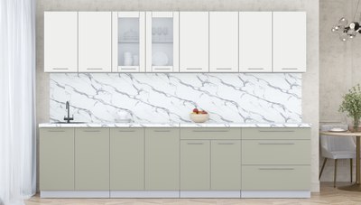 Кухонный гарнитур Интерлиния Мила Пластик 3.1 Б