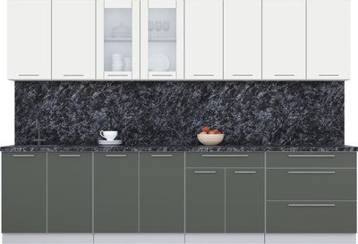 Кухонный гарнитур Интерлиния Мила Пластик 3.1 Б - фото