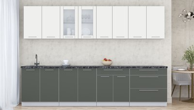 Кухонный гарнитур Интерлиния Мила Пластик 3.1 Б