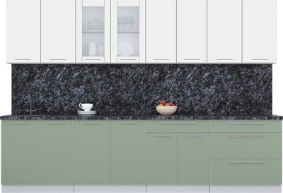 Кухонный гарнитур Интерлиния Мила Пластик 3.1 Б - фото