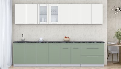 Кухонный гарнитур Интерлиния Мила Пластик 3.1 Б