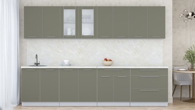 Кухонный гарнитур Интерлиния Мила Пластик 3.1 Б