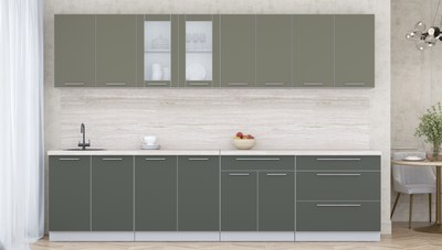 Кухонный гарнитур Интерлиния Мила Пластик 3.1 Б