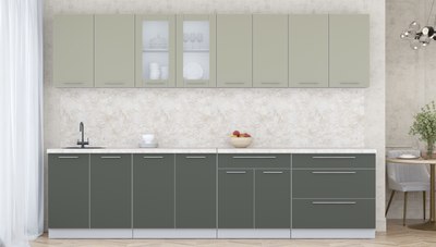 Кухонный гарнитур Интерлиния Мила Пластик 3.1 Б