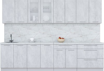 Кухонный гарнитур Интерлиния Мила Пластик 3.1 Б - фото