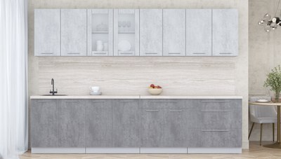 Кухонный гарнитур Интерлиния Мила Пластик 3.1 Б