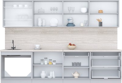 Кухонный гарнитур Интерлиния Мила Пластик 3,1 Б