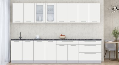 Кухонный гарнитур Интерлиния Мила Пластик 3.2 Б