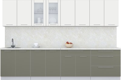 Кухонный гарнитур Интерлиния Мила Пластик 3.2 Б - фото