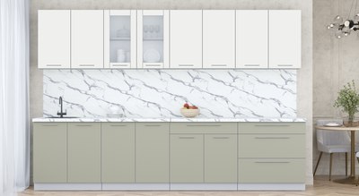 Кухонный гарнитур Интерлиния Мила Пластик 3.2 Б