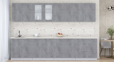 Кухонный гарнитур Интерлиния Мила Пластик 3.2 Б