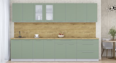 Кухонный гарнитур Интерлиния Мила Пластик 3.2 Б