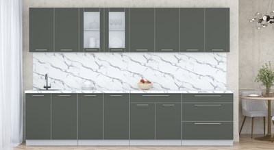 Кухонный гарнитур Интерлиния Мила Пластик 3.2 Б