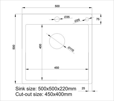 Мойка кухонная Asteria A5050GL-D1