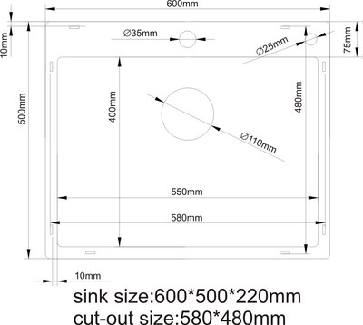 Мойка кухонная Asteria A6050NB-D1