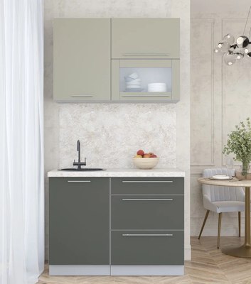 Кухонный гарнитур Интерлиния Мила Пластик 1.1 В