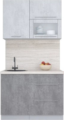 Кухонный гарнитур Интерлиния Мила Пластик 1.1 В - фото