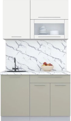 Кухонный гарнитур Интерлиния Мила Пластик 1.2 В - фото