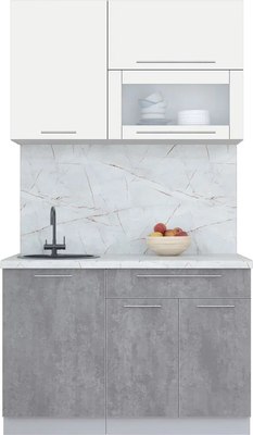 Кухонный гарнитур Интерлиния Мила Пластик 1.2 В - фото
