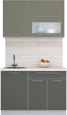 Кухонный гарнитур Интерлиния Мила Пластик 1.2 В - фото
