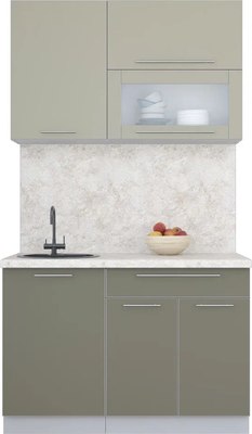 Кухонный гарнитур Интерлиния Мила Пластик 1.2 В - фото