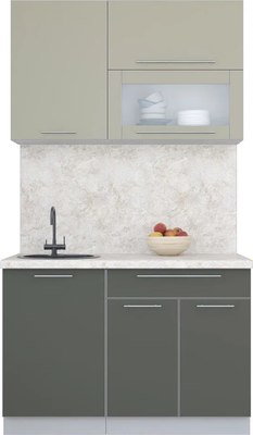 Кухонный гарнитур Интерлиния Мила Пластик 1.2 В - фото