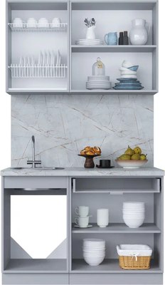 Кухонный гарнитур Интерлиния Мила Пластик 1.2 В