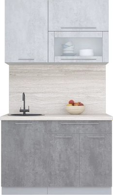 Кухонный гарнитур Интерлиния Мила Пластик 1.2 В - фото