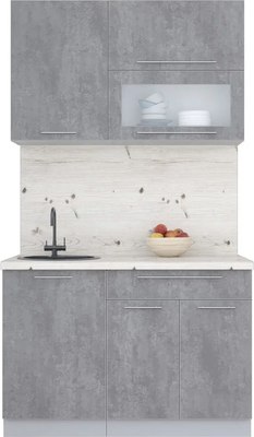 Кухонный гарнитур Интерлиния Мила Пластик 1.2 В - фото