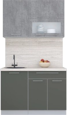 Кухонный гарнитур Интерлиния Мила Пластик 1.2 В - фото
