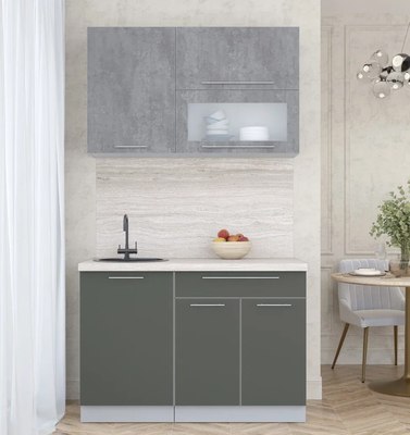 Кухонный гарнитур Интерлиния Мила Пластик 1.2 В