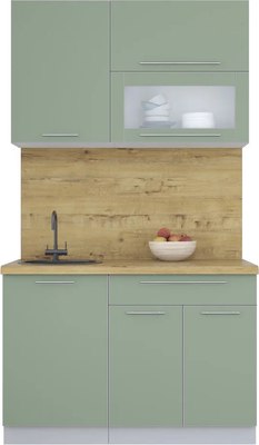 Кухонный гарнитур Интерлиния Мила Пластик 1.2 В - фото