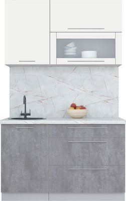 Кухонный гарнитур Интерлиния Мила Пластик 1.3 В - фото